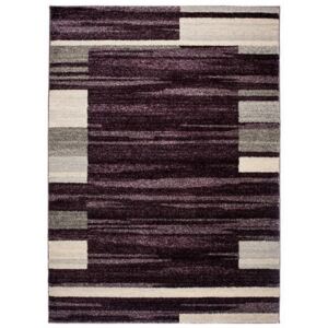 Luxusní kusový koberec Pruhy v okraji 2 fialová, Velikosti 60x100cm