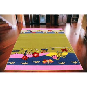 Dětský koberec Louka zelený, Velikosti 133x190cm