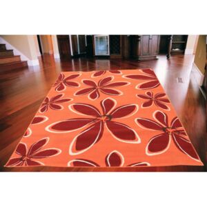 Kusový koberec PP Květy oranžový, Velikosti 160x230cm