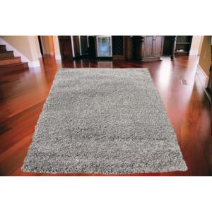 Kusový koberec Shaggy vlas 50 mm šedý., Velikosti 80x150cm