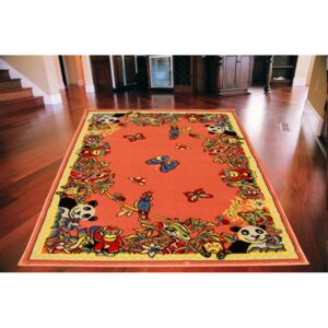 Dětský koberec Panda oranžový, Velikosti 133x190cm