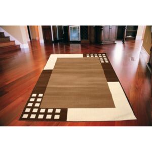 Kusový koberec PP Čtverce hnědý, Velikosti 160x230cm