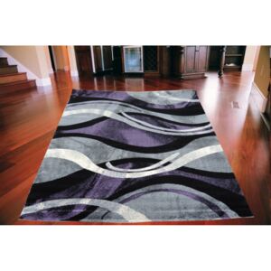 Kusový koberec Fantazie Vlny fialovo šedý, Velikosti 80x150cm