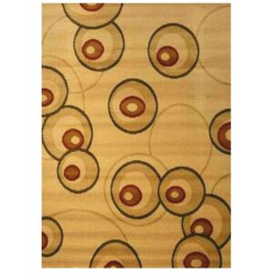 Kusový koberec Paví oka béžový, Velikosti 117x170cm