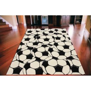 Kusový koberec PP Fotbal bílý, Velikosti 80x150cm