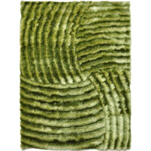 Luxusní kusový koberec Vítr viskóza 3D zelený, Velikosti 140x190cm