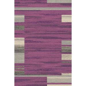 Luxusní kusový koberec Pruhy v okraji 2 lila, Velikosti 60x100cm
