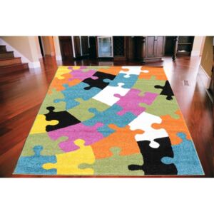 Dětský koberec Puzzle vícebarevný, Velikosti 133x190cm