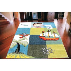 Dětský koberec Pirát modrý, Velikosti 200x290cm