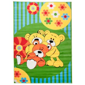Dětský kusový koberec Medvídci zelený, Velikosti 80x150cm