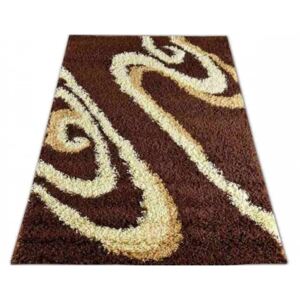 Kusový koberec Shaggy vlas 50 mm Ronda hnědý, Velikosti 80x150cm