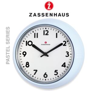 Retro nástěnné hodiny světle modré 24 cm - Zassenhaus