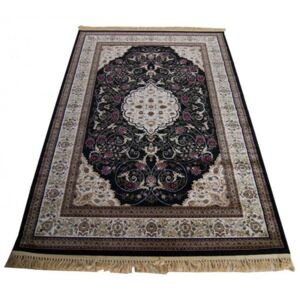 Luxusní kusový koberec Isra černý, Velikosti 150x230cm