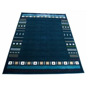 Luxusní kusový koberec Gabbei modrý, Velikosti 80x150cm
