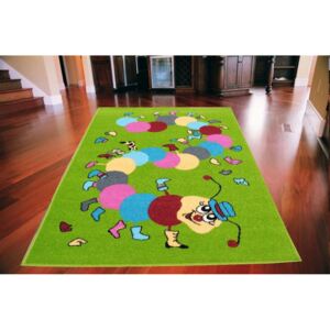 Dětský koberec Housenka TOP zelený, Velikosti 200x280cm