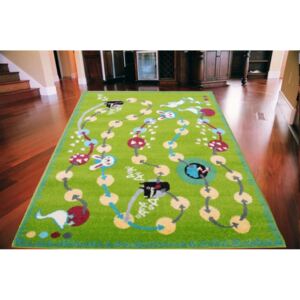 Dětský koberec Hra TOP zelený, Velikosti 133x180cm
