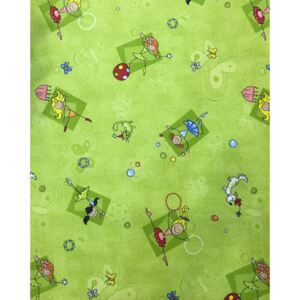 Dětský kusový koberec Baletky 100x100 cm | zelený
