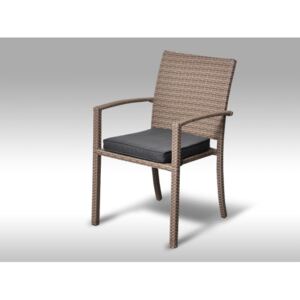 Židle z umělého ratanu Armino šedobéžová
