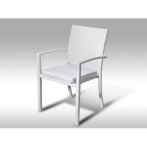 Židle z umělého ratanu Armino bílá