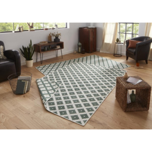 Hans Home | Kusový koberec Twin-Wendeteppiche 103125 grün creme, zelená - 120x170
