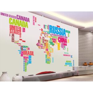 Mapa světa názvy zemí 122 x 74 cm