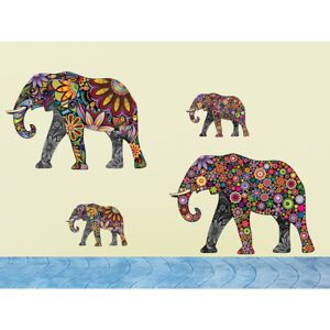 Květinoví sloni arch 70 x 45 cm