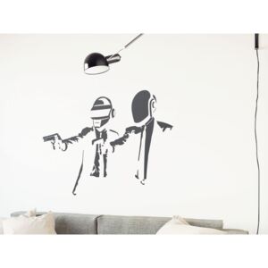 GLIX Banksy "Daft Fiction" - samolepka na zeď Šedá 50 x 30 cm