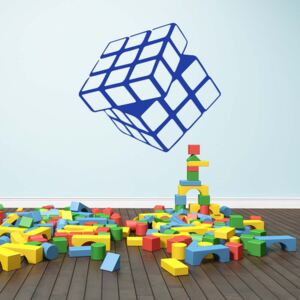 GLIX Rubikova kostka - samolepka na zeď Modrá 30 x 28 cm