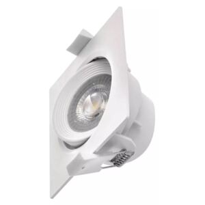 EMOS Bílé LED bodové svítidlo hranaté 5W s výklopným rámečkem Economy Barva světla: Teplá bílá