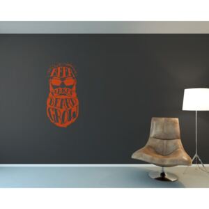 GLIX Pivní plnovous - samolepka na zeď Oranžová 30 x 70 cm