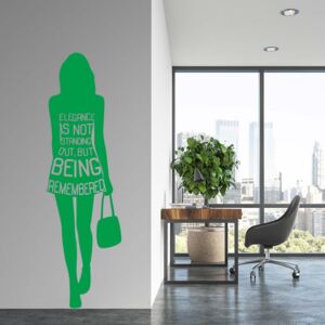 GLIX Elegance - samolepka na zeď Světle zelená 25 x 80 cm
