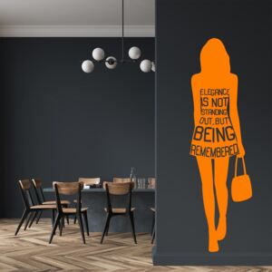GLIX Elegance - samolepka na zeď Oranžová 25 x 80 cm