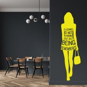 GLIX Elegance - samolepka na zeď Žlutá 25 x 80 cm