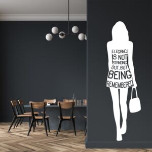 GLIX Elegance - samolepka na zeď Bílá 25 x 80 cm