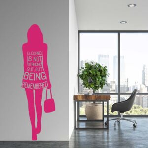 GLIX Elegance - samolepka na zeď Růžová 25 x 80 cm