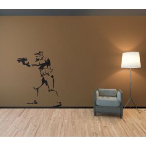 GLIX Banksy "Trooper" - samolepka na zeď Černá 50 x 65 cm