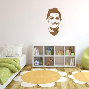 GLIX Ronaldo - samolepka na zeď Hnědá 50 x 90 cm