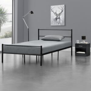 [en.casa] Kovová postel 'Argos' AADB-1705 120x200 cm černá