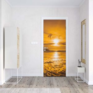 GLIX Fototapeta na dveře - Beach Sunset Coastal | 91x211 cm