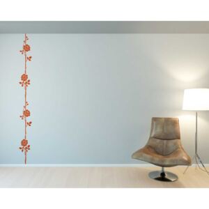 Popínavá růže - samolepka na zeď Oranžová 40 x 100 cm