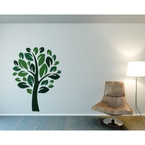 GLIX Strom III. - samolepka na zeď Světle zelená 50 x 70 cm
