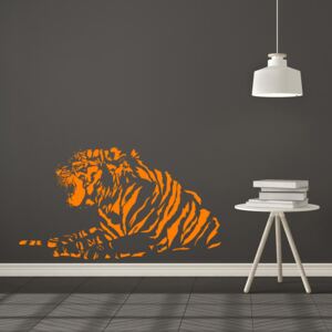 GLIX Tygr - samolepka na zeď Oranžová 50 x 90 cm