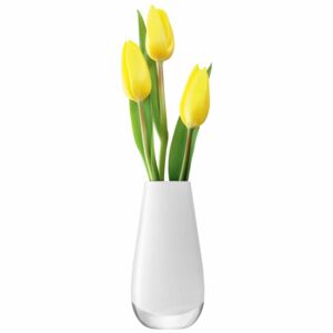 Skleněná váza malá LSA Flower 14 cm | bílá