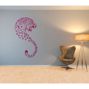 GLIX Leopard - samolepka na zeď Růžová 50 x 90 cm