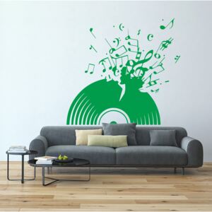GLIX Vinylová deska - samolepka na zeď Světle zelená 50 x 45 cm
