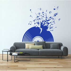 GLIX Vinylová deska - samolepka na zeď Modrá 100 x 90 cm