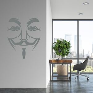 GLIX Anonymous - samolepka na zeď Šedá 50 x 65 cm