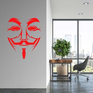 GLIX Anonymous - samolepka na zeď Světle červená 50 x 65 cm