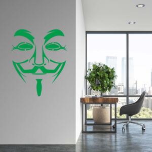 GLIX Anonymous - samolepka na zeď Světle zelená 50 x 65 cm