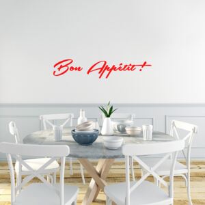 GLIX Bon Appétit - samolepka na zeď Světle červená 50 x 10 cm